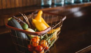 Vegetables Shopping Basket Close Up